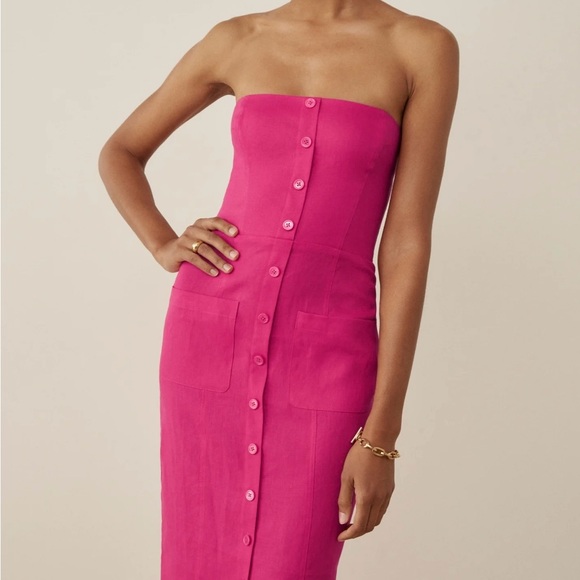 Reformation linen dress , no tags , but I didn’t we it at all - Picture 4 of 8